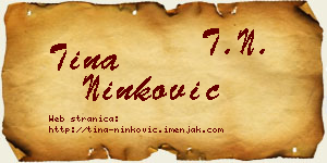 Tina Ninković vizit kartica